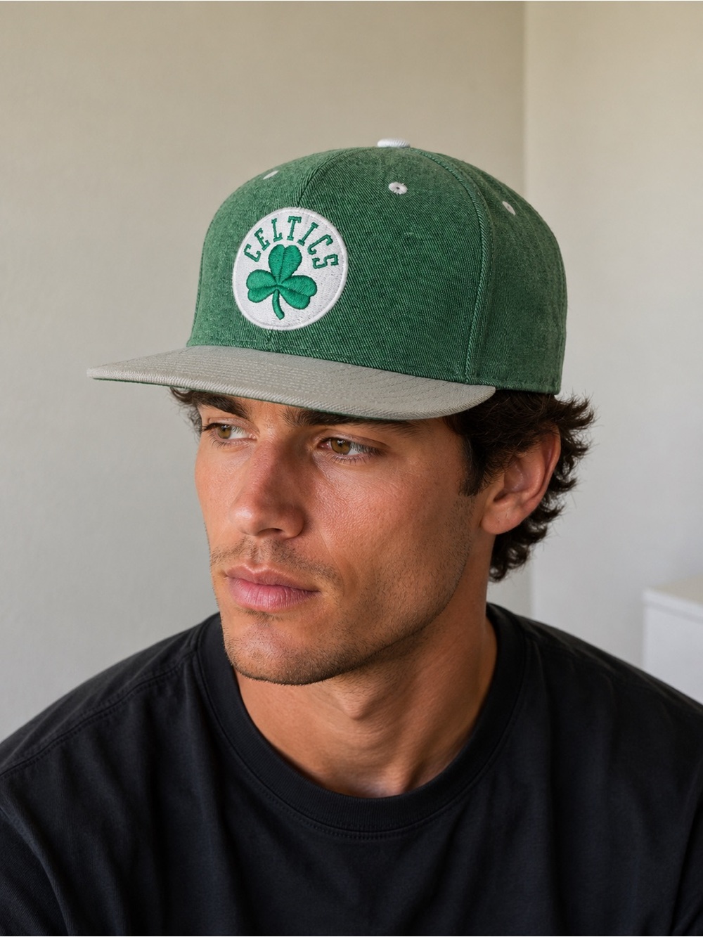 Mitchell & Ness NBA Celtics Green Baseball Cap with Grey Brim